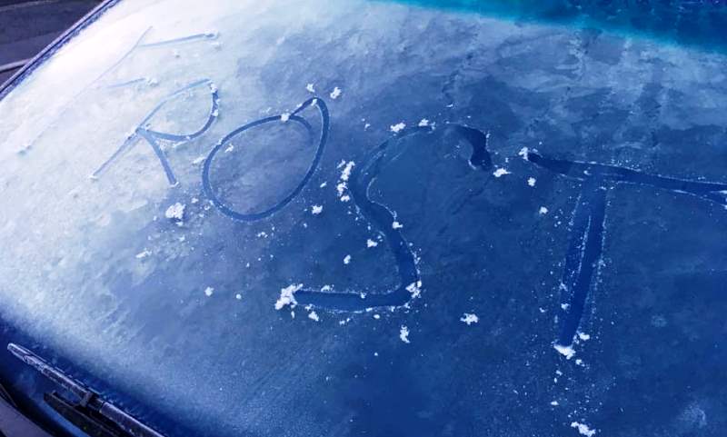 Dangers of driving with iced-up windscreens